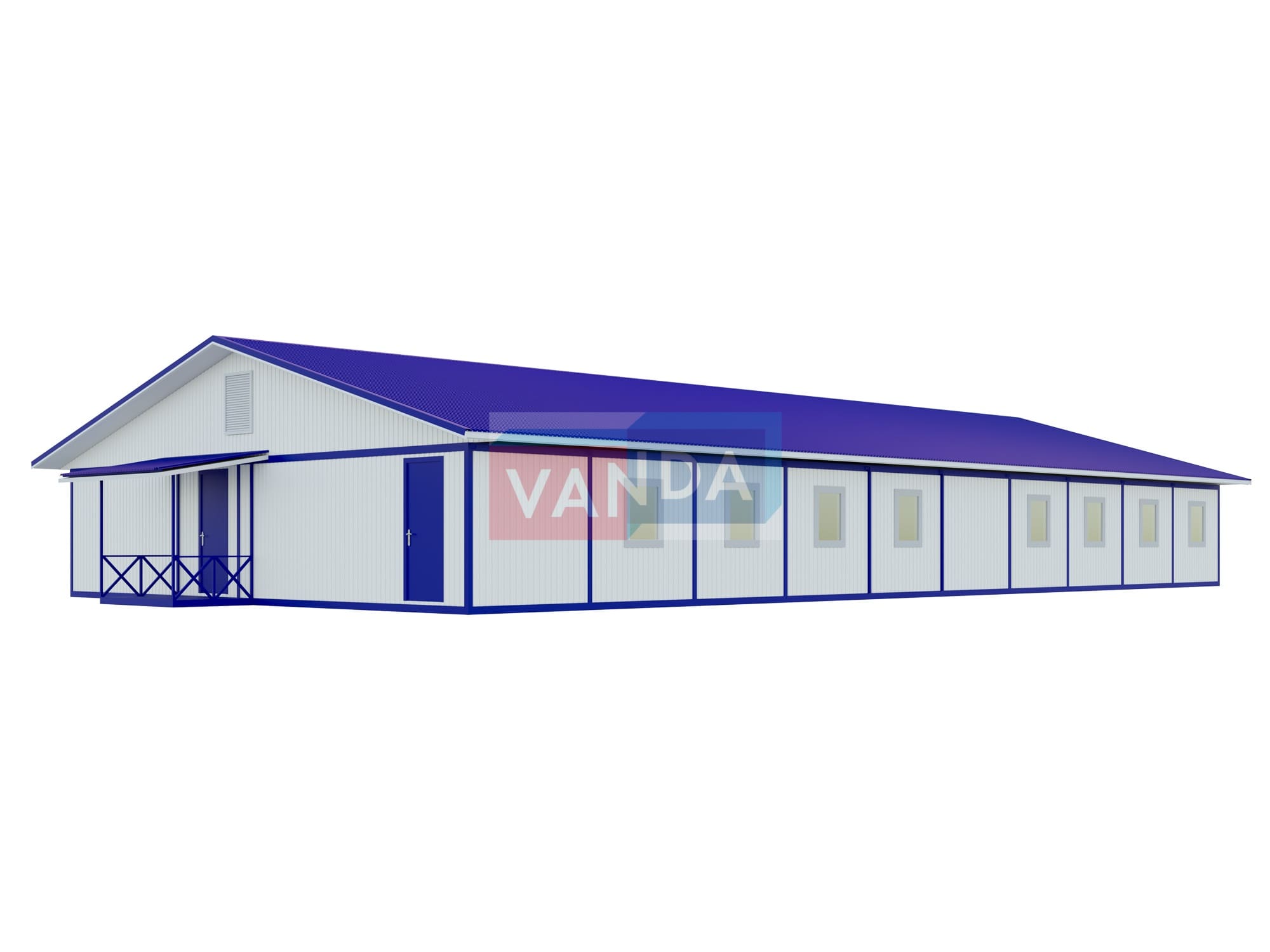 Проект офисного здания 12x24 Панели МДФ